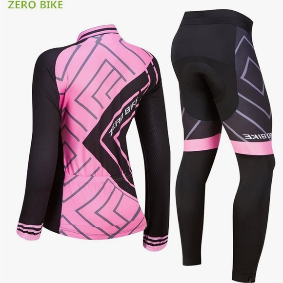 Women’s Breathable long sleeve Bicycle Cycling Suit MeshPants Set UV Protective - Picture 2 of 8